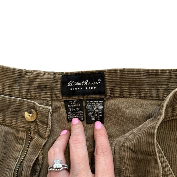 Eddie Bauer | Men's Brown Corduroy Pants 36x32 - Picture 4 of 5